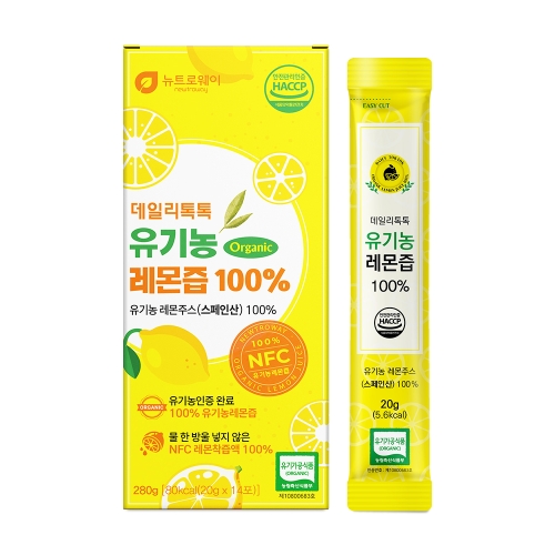 [뉴트로웨이] 데일리톡톡 유기농레몬즙100% 14포