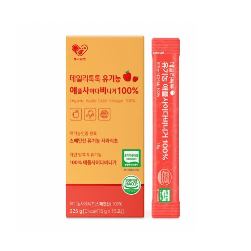 [헬시알엔] 데일리톡톡 유기농100% 애플사이다비니거 15gx15포